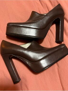 Sense More Shoes Salon Platform Pumps in Dark Brown - Women's High Heels